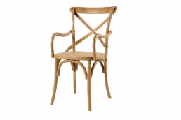 WCBC-4 Wood Cross Back Chair -with arm