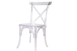 PXC-1-PC Plastic Chair-  Cross Back