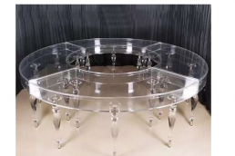 ACT-1 Clear Table  -1 Piece Serpentine Style