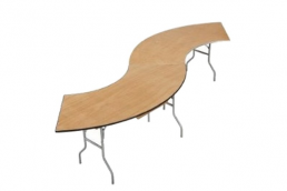 WFT-4 Wood Folding Table-Serpentine