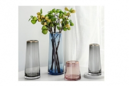GCD-3 Cylinder Glass W/ Gold Rim